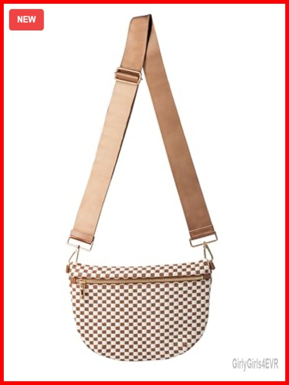 Woven Crossbody Bag Vegan Leather Adjustable Strap Bum Bag Sling